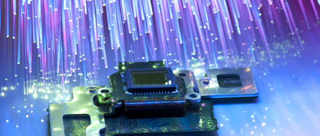Ccd,Sensor,On,A,Card,Of,Digital,Camera,With,Fiber